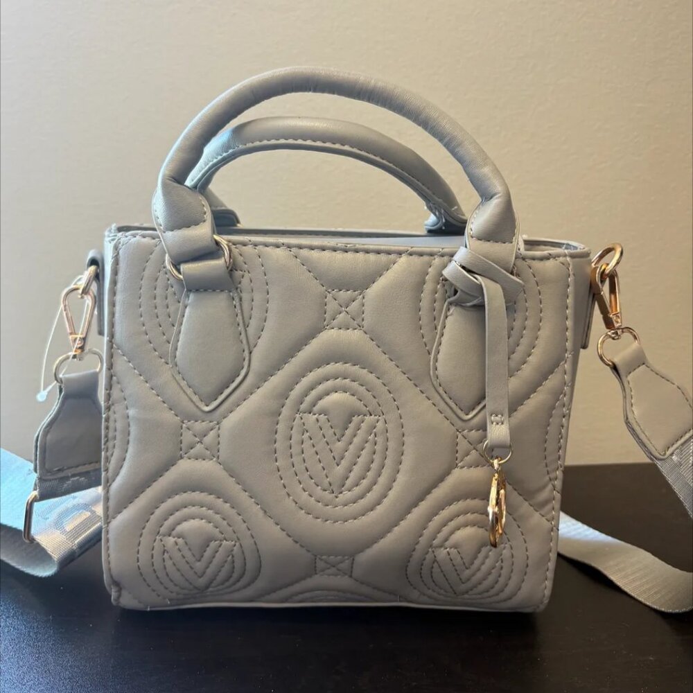 VALENTINO ORLANDI LIGHT GRAY TOTE BAG SHOULDER CROSSBODY